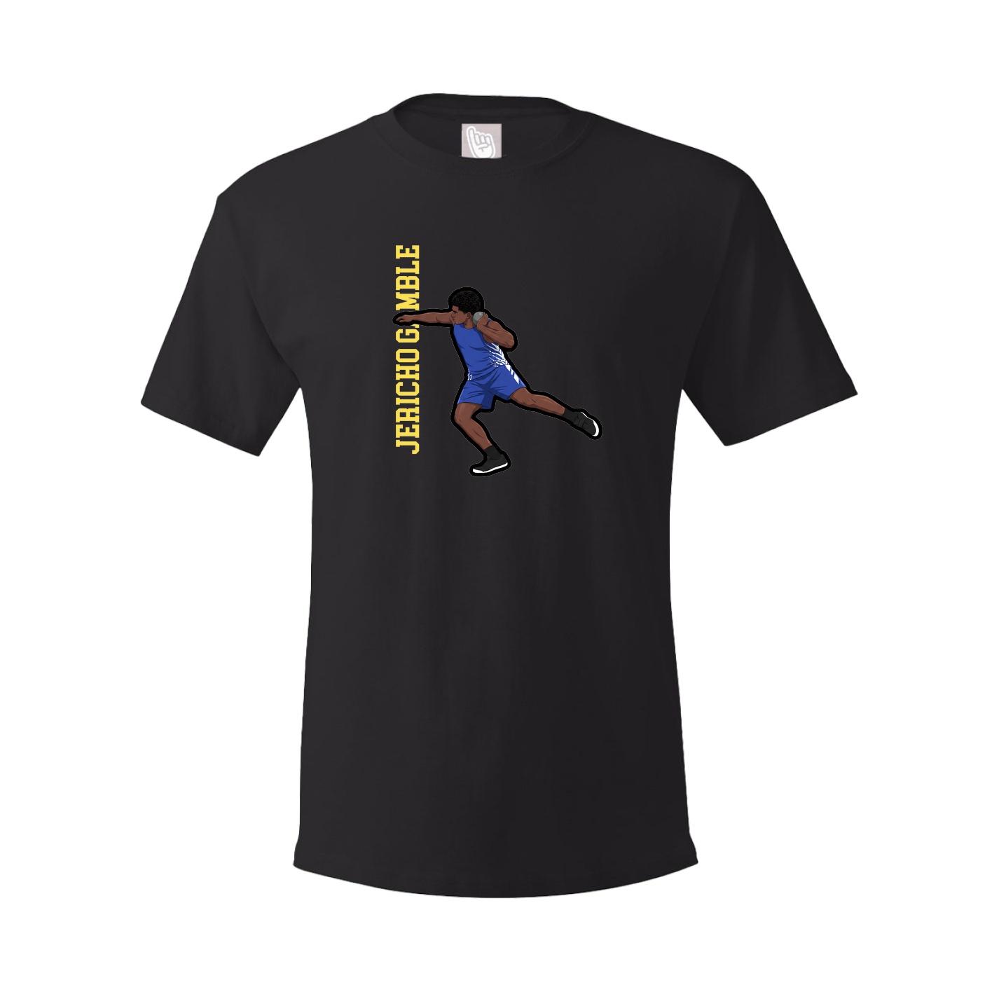 Youth Tee — Name Vertical in Black