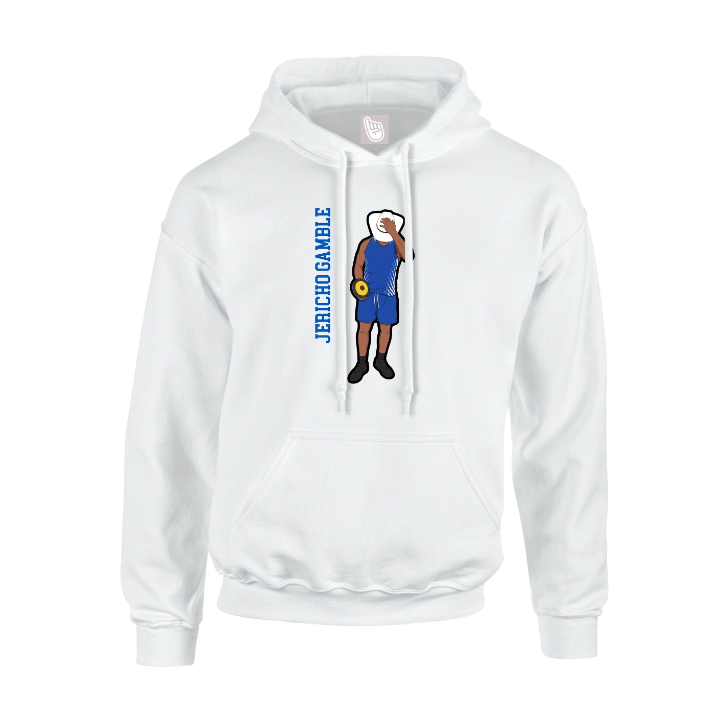 Hoodie — Name Vertical in White