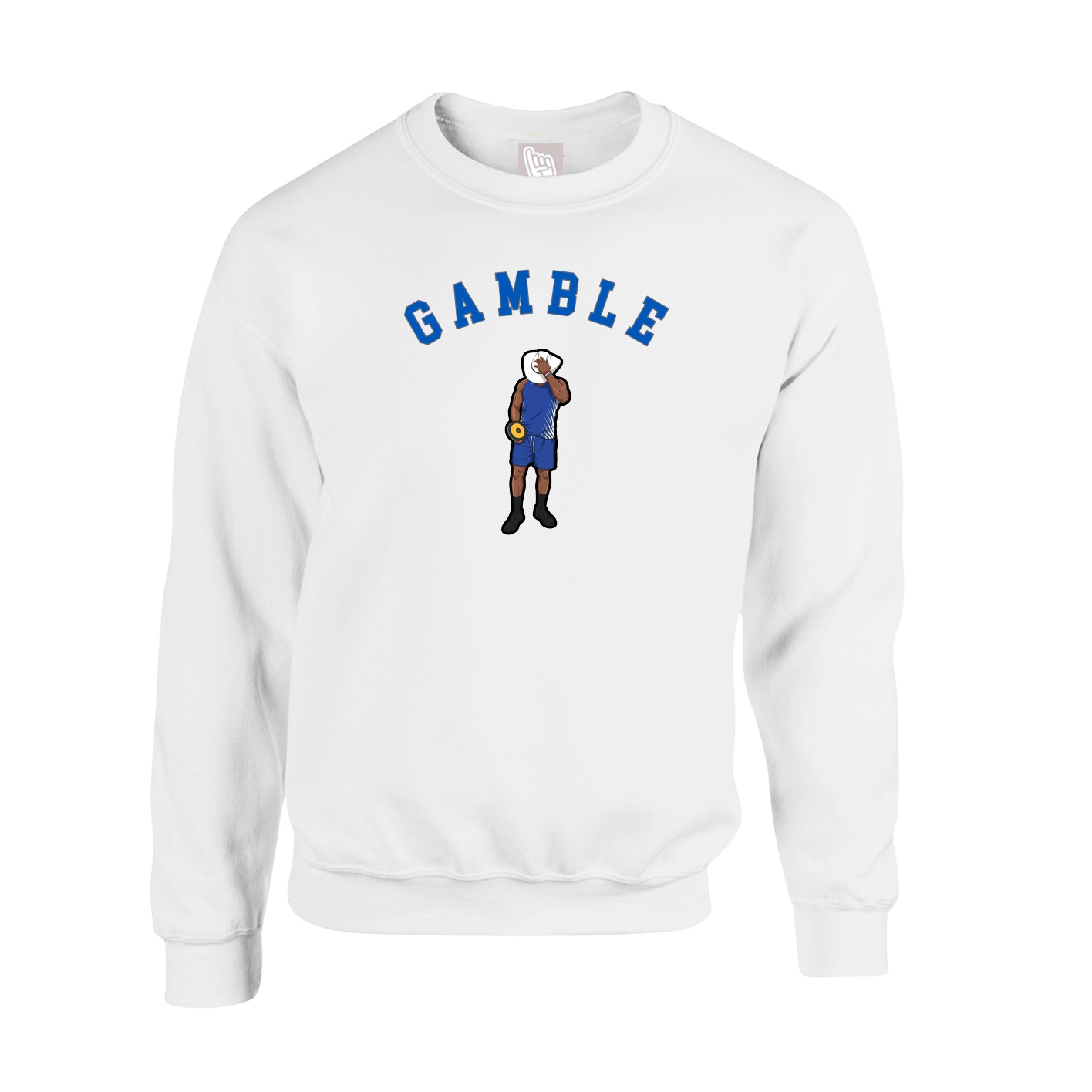 Fleece Crew — Shirsey Arch in White