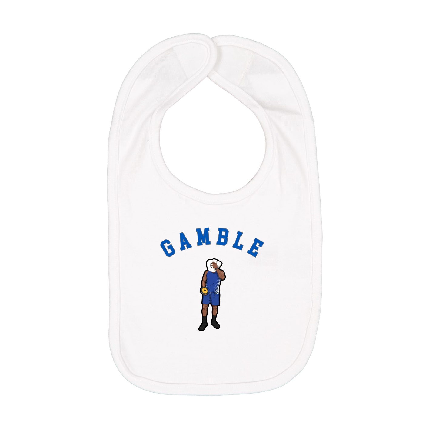 Infant Bib — Shirsey Arch in White
