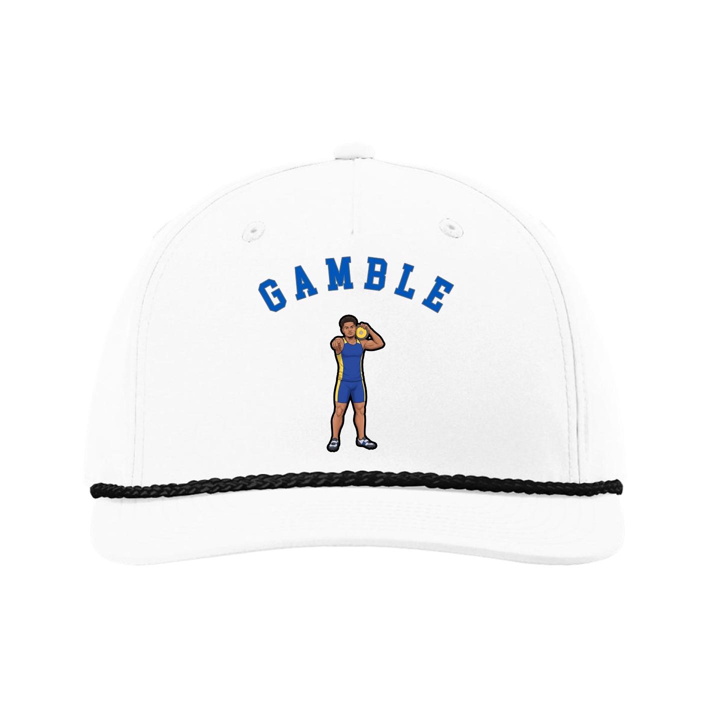 Five-Panel Classic Rope Cap — Shirsey Arch in White
