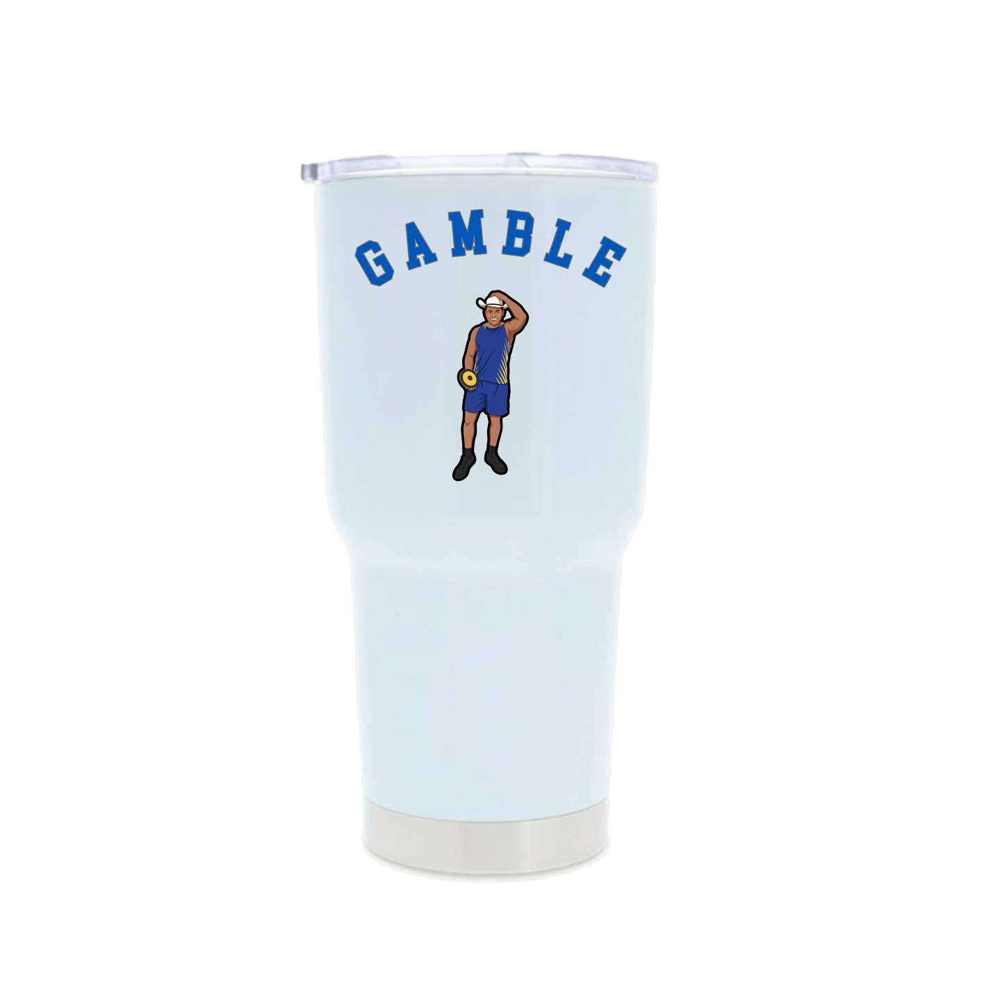 30oz Stainless Steel Tumbler — Shirsey Arch in White