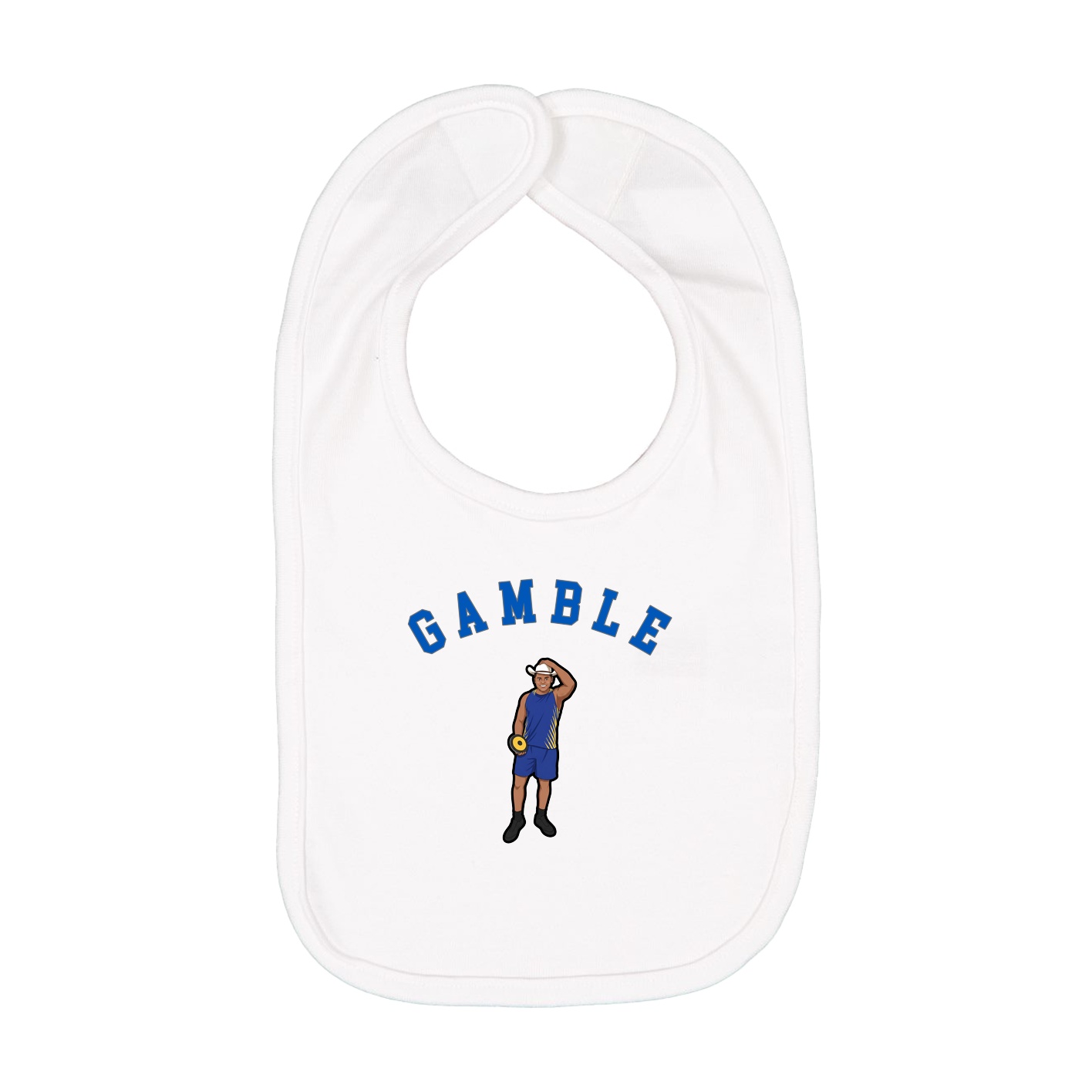 Infant Bib — Shirsey Arch in White