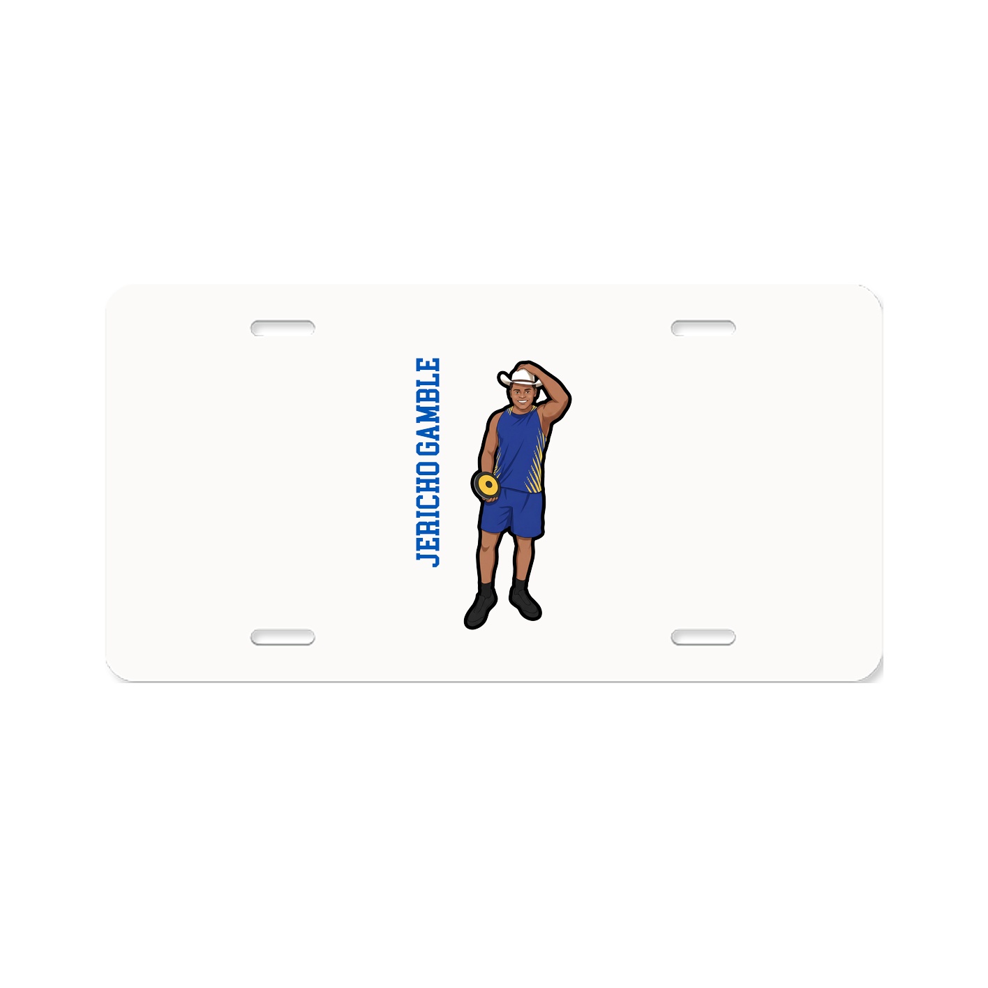 License Plate — Name Vertical in Classic