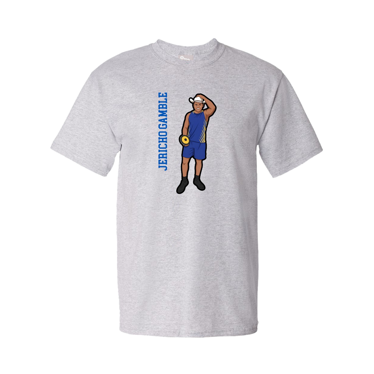 Tee — Name Vertical in Grey