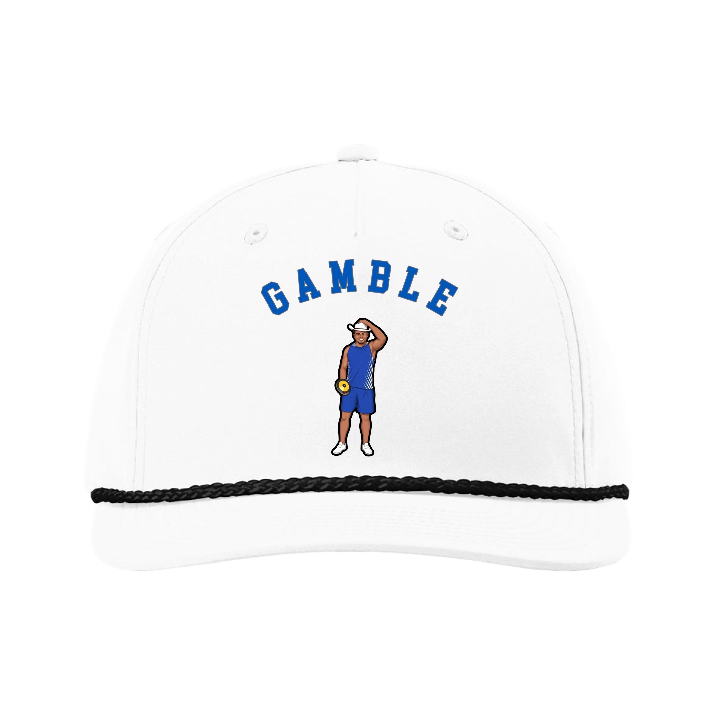 Five-Panel Classic Rope Cap — Shirsey Arch in White