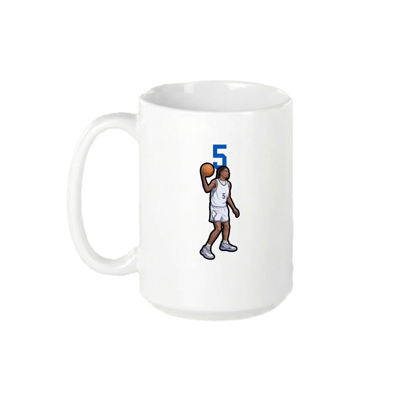 15oz Coffee Mug — Number Top in White