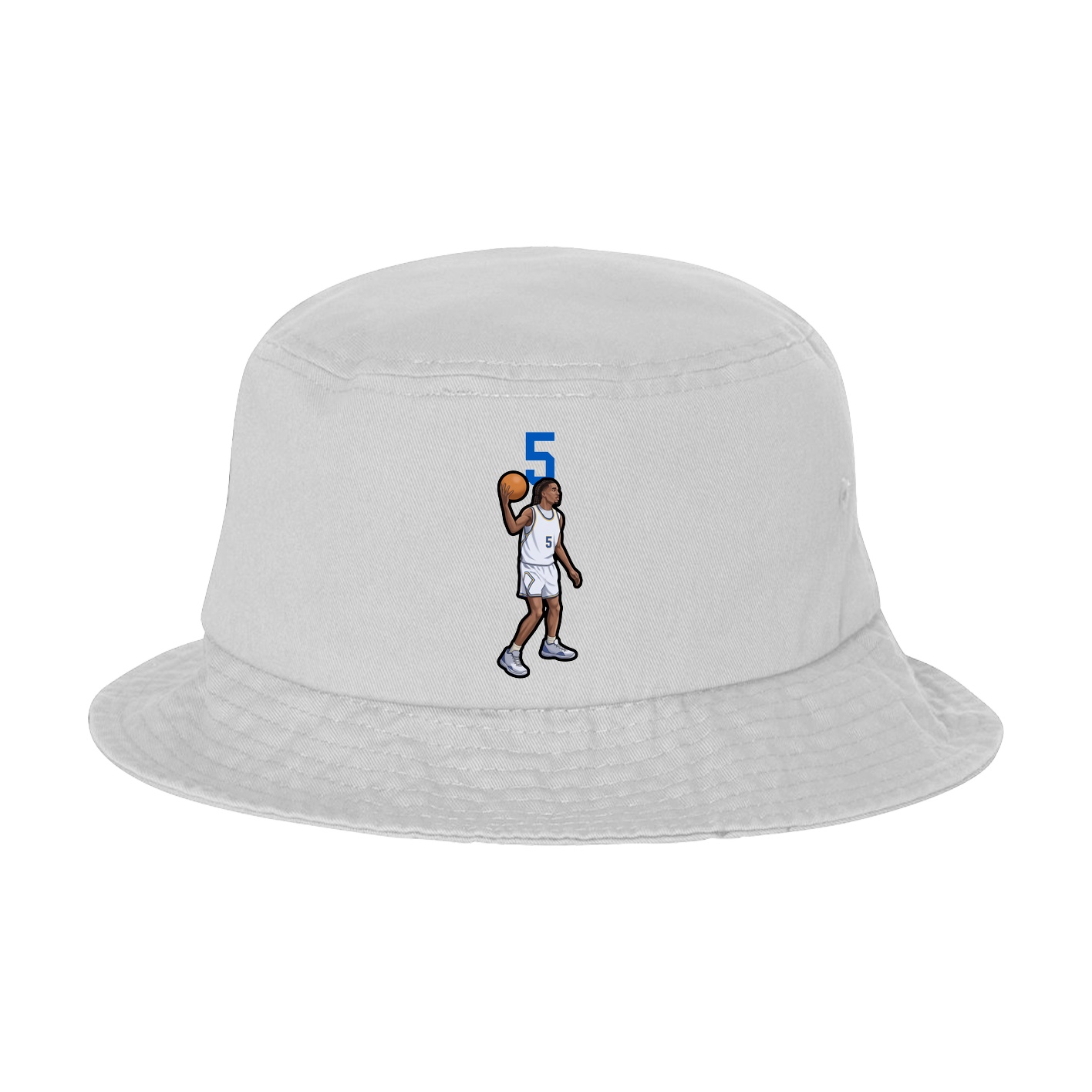 Bucket Cap — Number Top in White