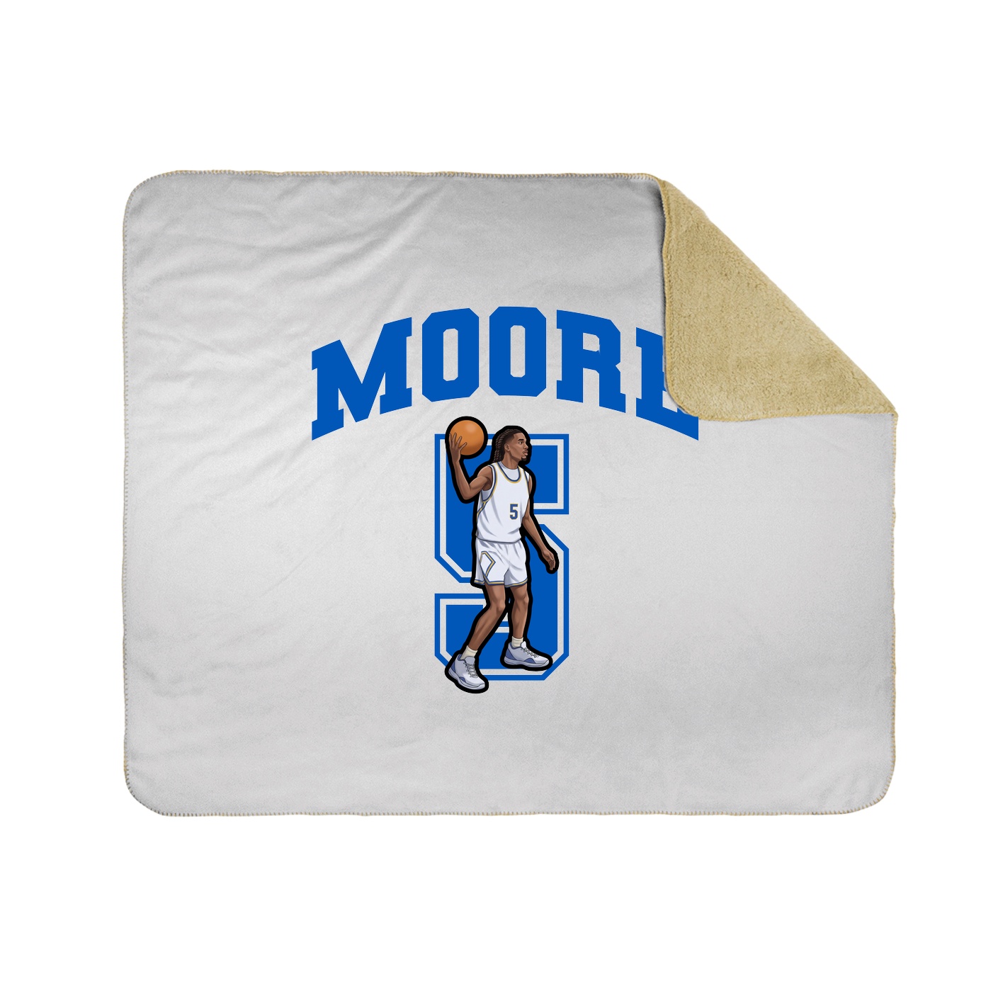 Throw Blanket — Number in White