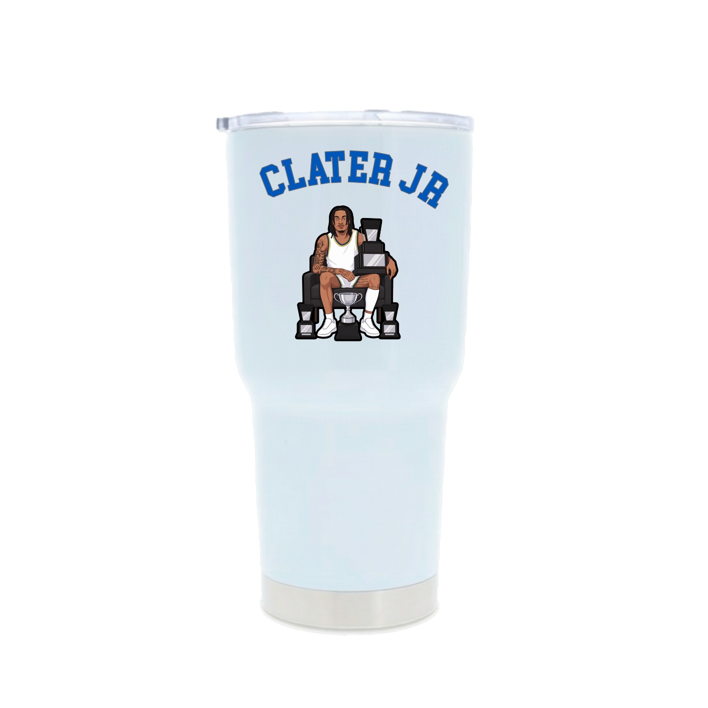 30oz Stainless Steel Tumbler — Shirsey Arch in White