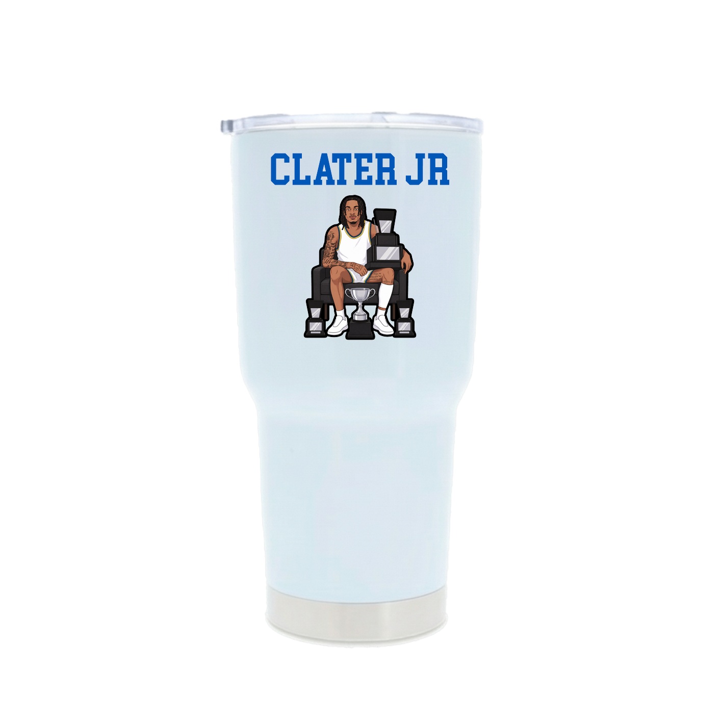 30oz Stainless Steel Tumbler — Shirsey in White
