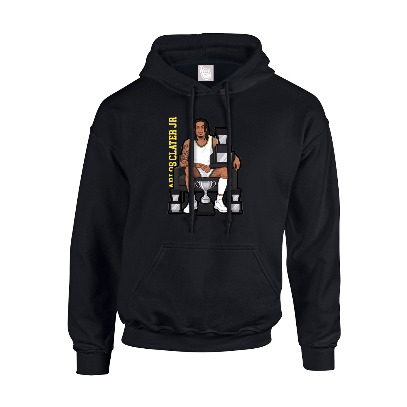 Youth Hoodie — Name Vertical in Black