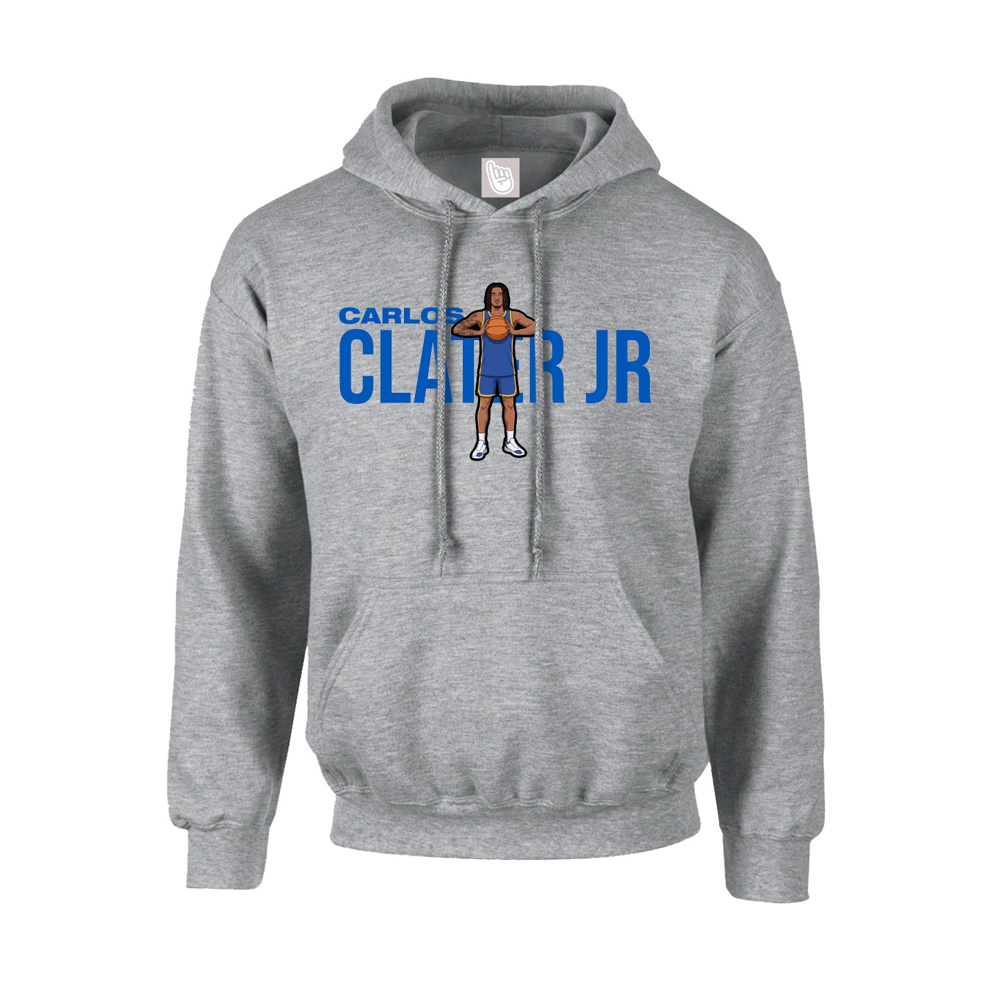 Youth Hoodie — Player Name in Grey
