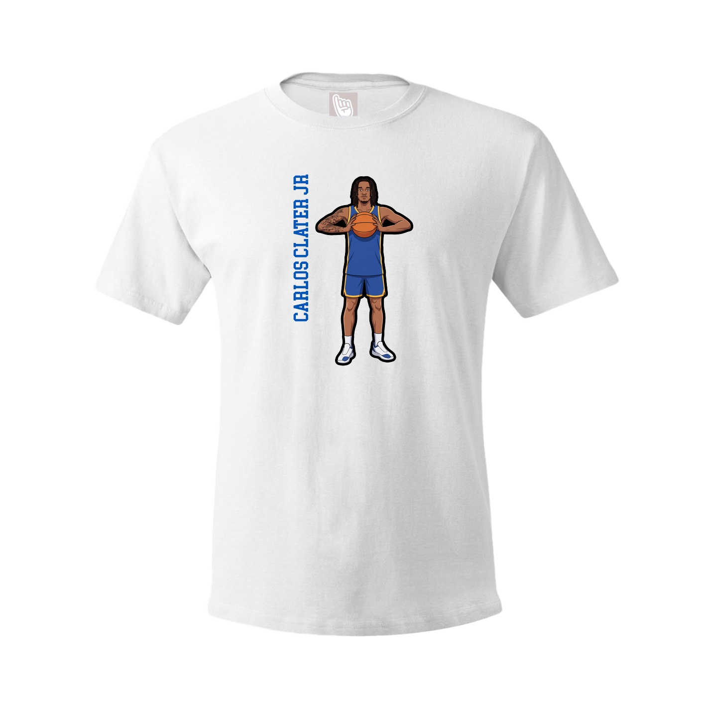 Youth Tee — Name Vertical in White