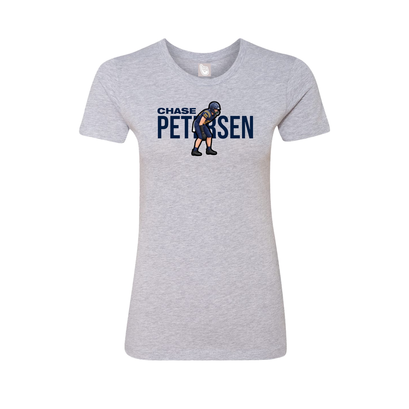 Fitted Women's Tee — Player Name in Grey