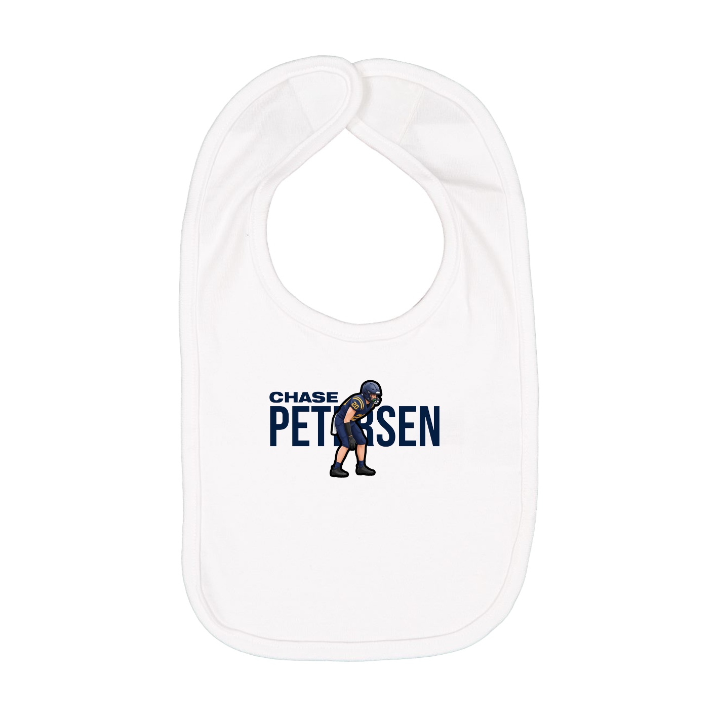 Infant Bib — Player Name in White