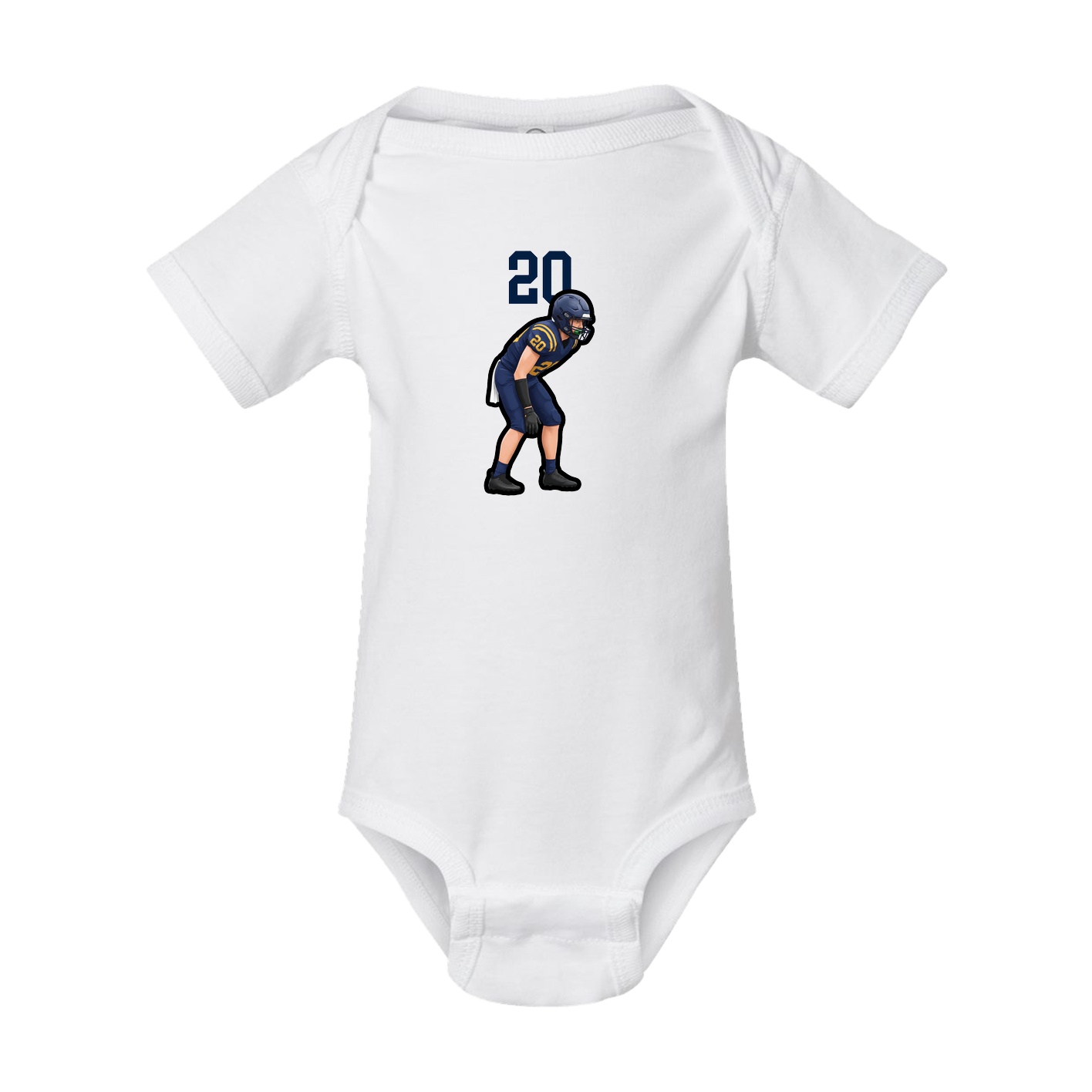 Baby Onesie — Number Top in White