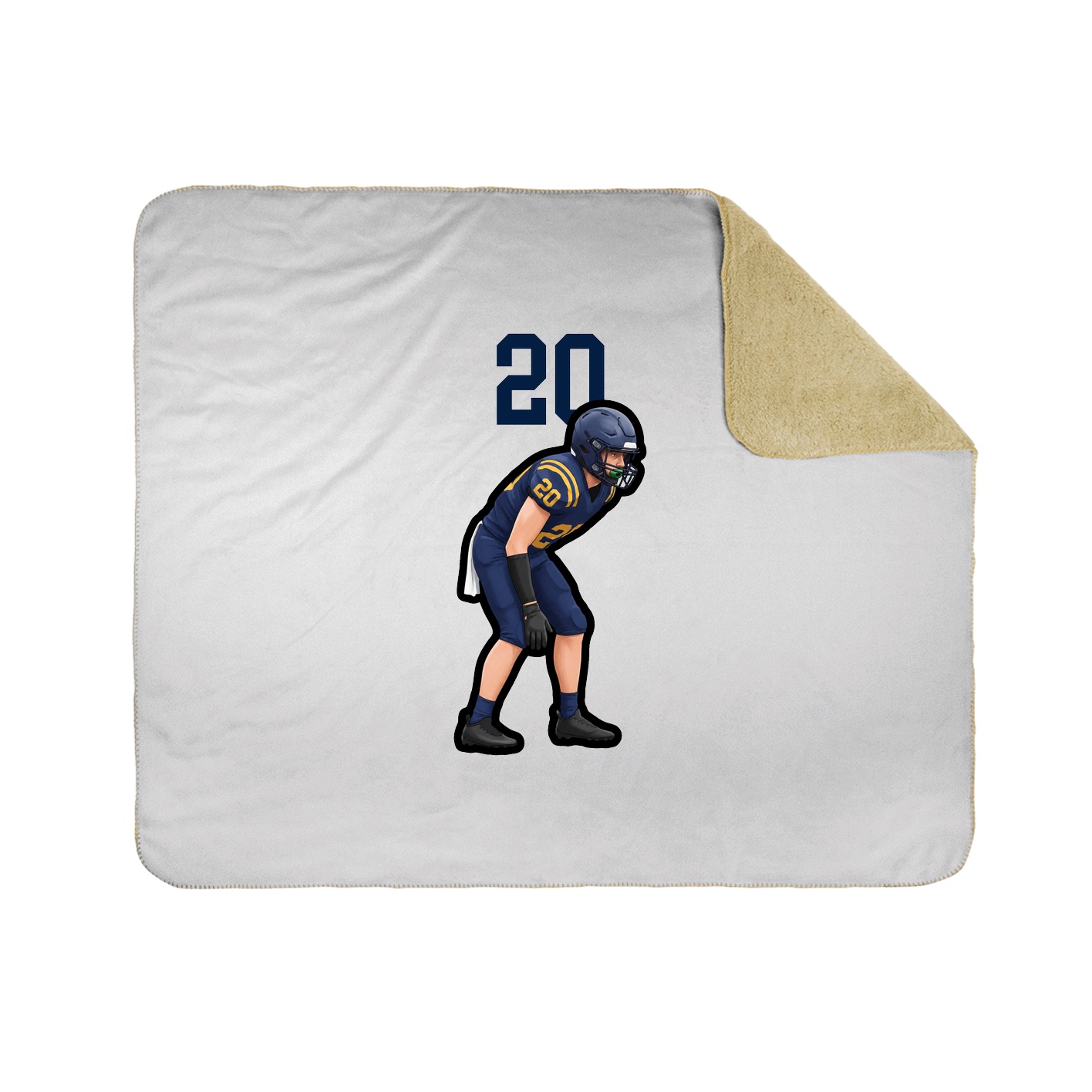 Throw Blanket — Number Top in White