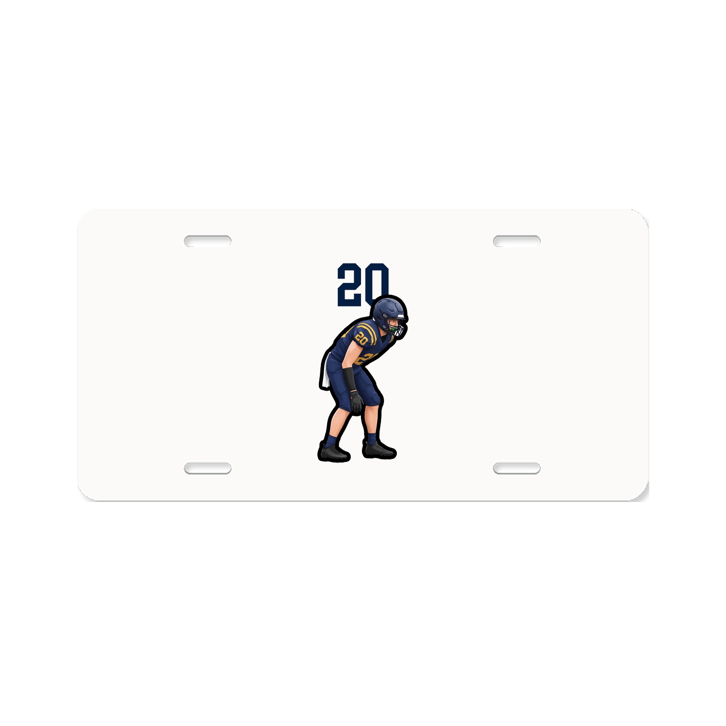 License Plate — Number Top in Classic