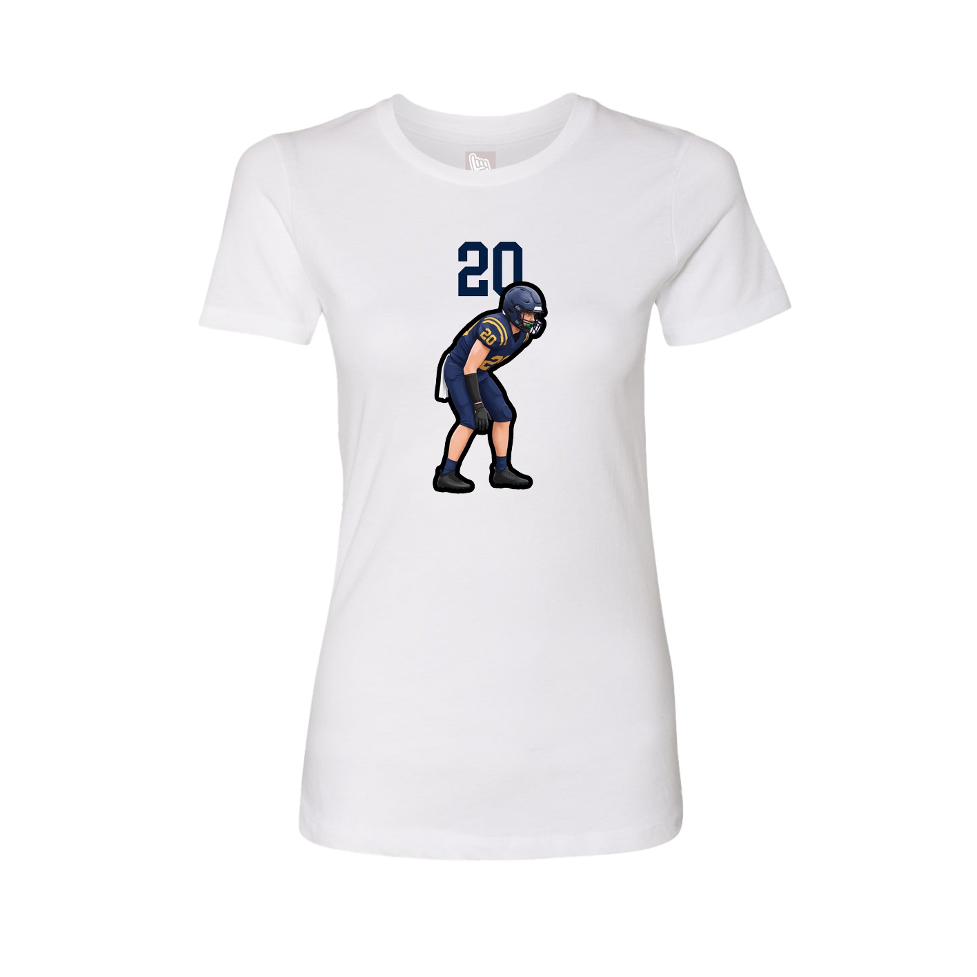 Fitted Women's Tee — Number Top in White