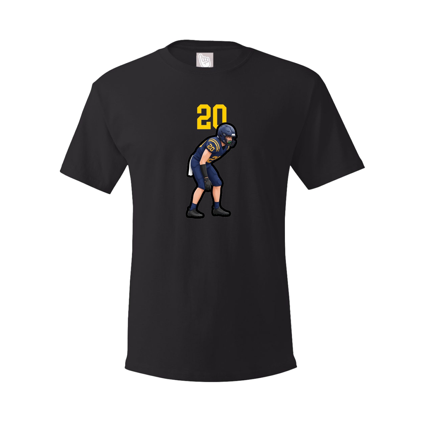 Youth Tee — Number Top in Black