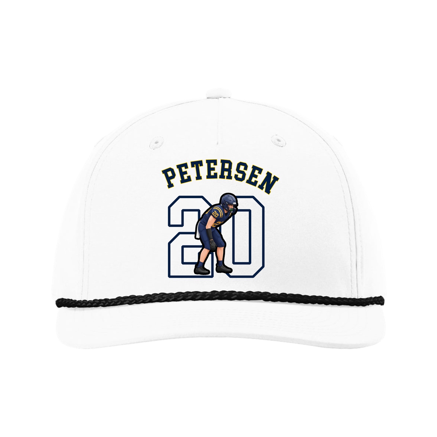 Five-Panel Classic Rope Cap — Shirsey Arch in White