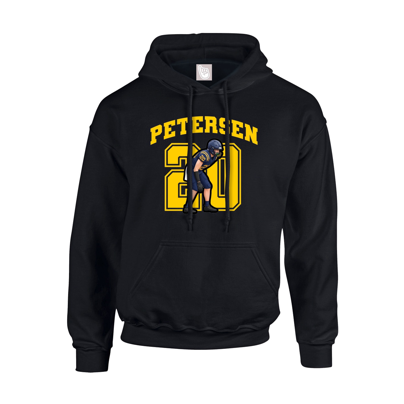 Hoodie — Number in Black