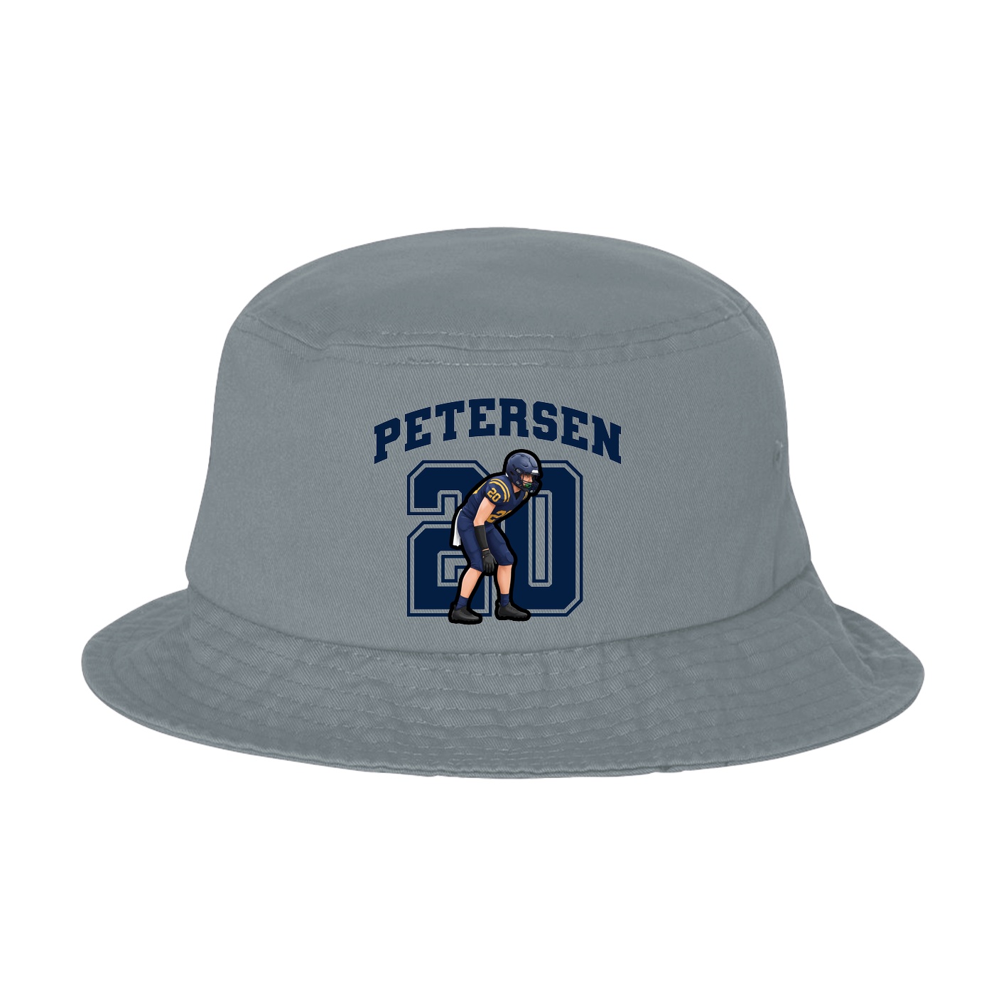 Bucket Cap — Number in Grey