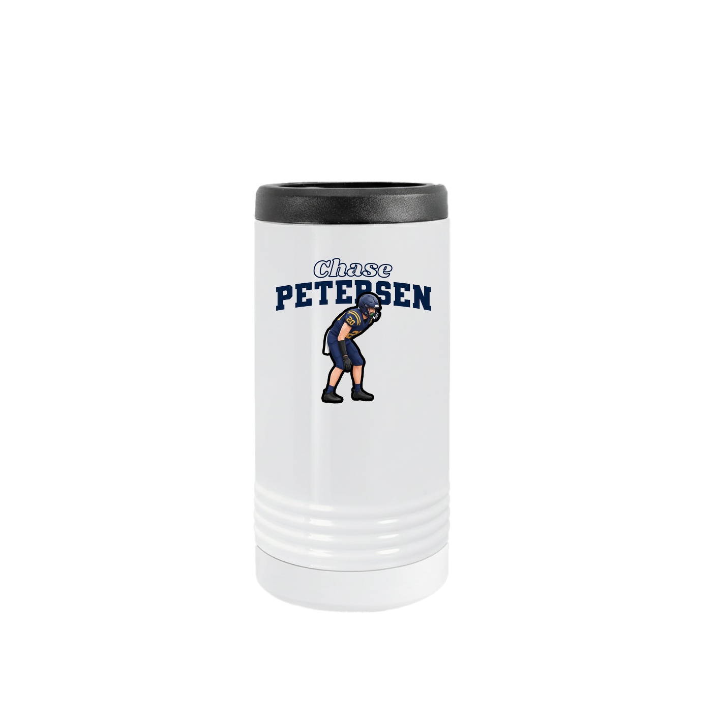 Slim Beverage Holder — Name Arch in White