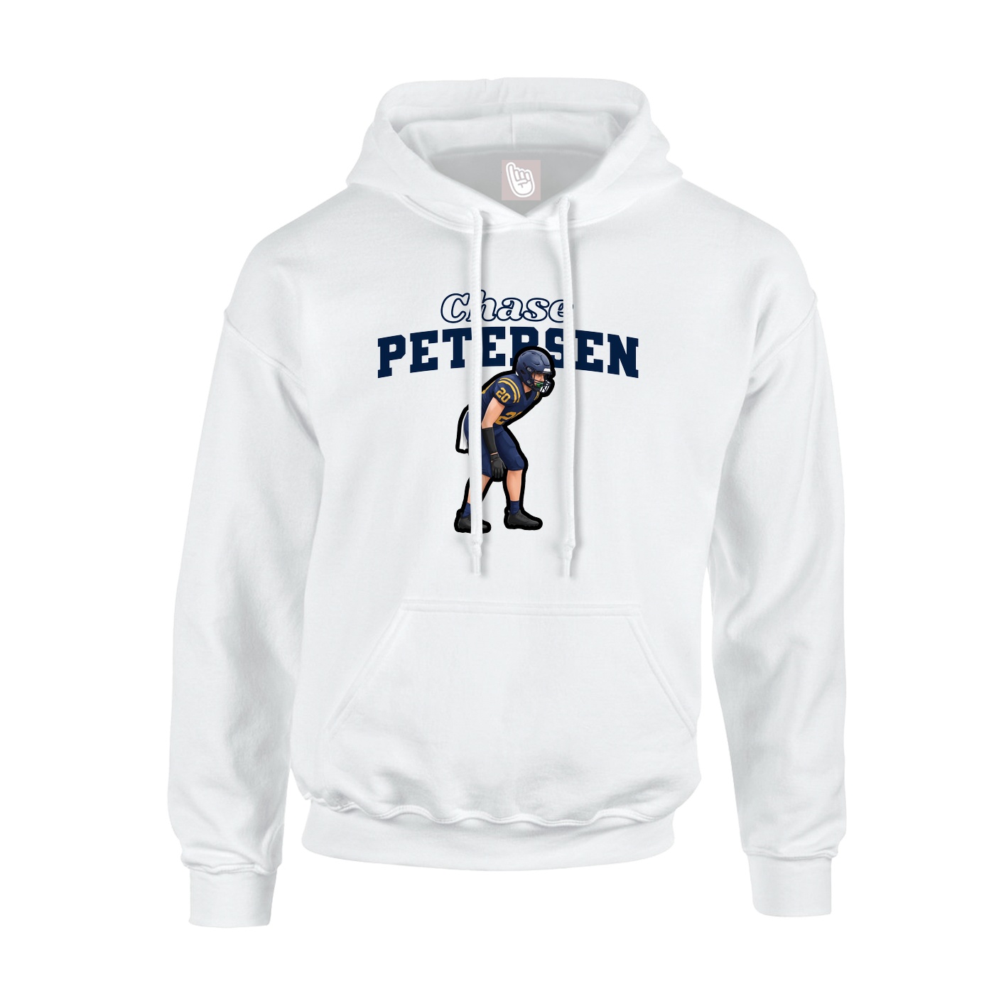 Hoodie — Name Arch in White