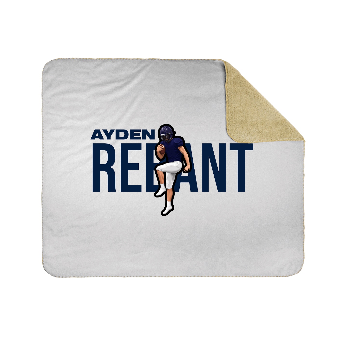Throw Blanket — Player Name in White
