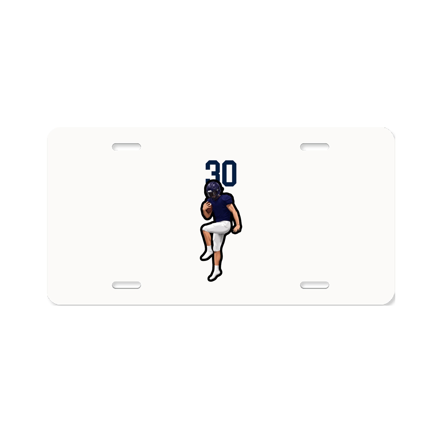 License Plate — Number Top in Classic