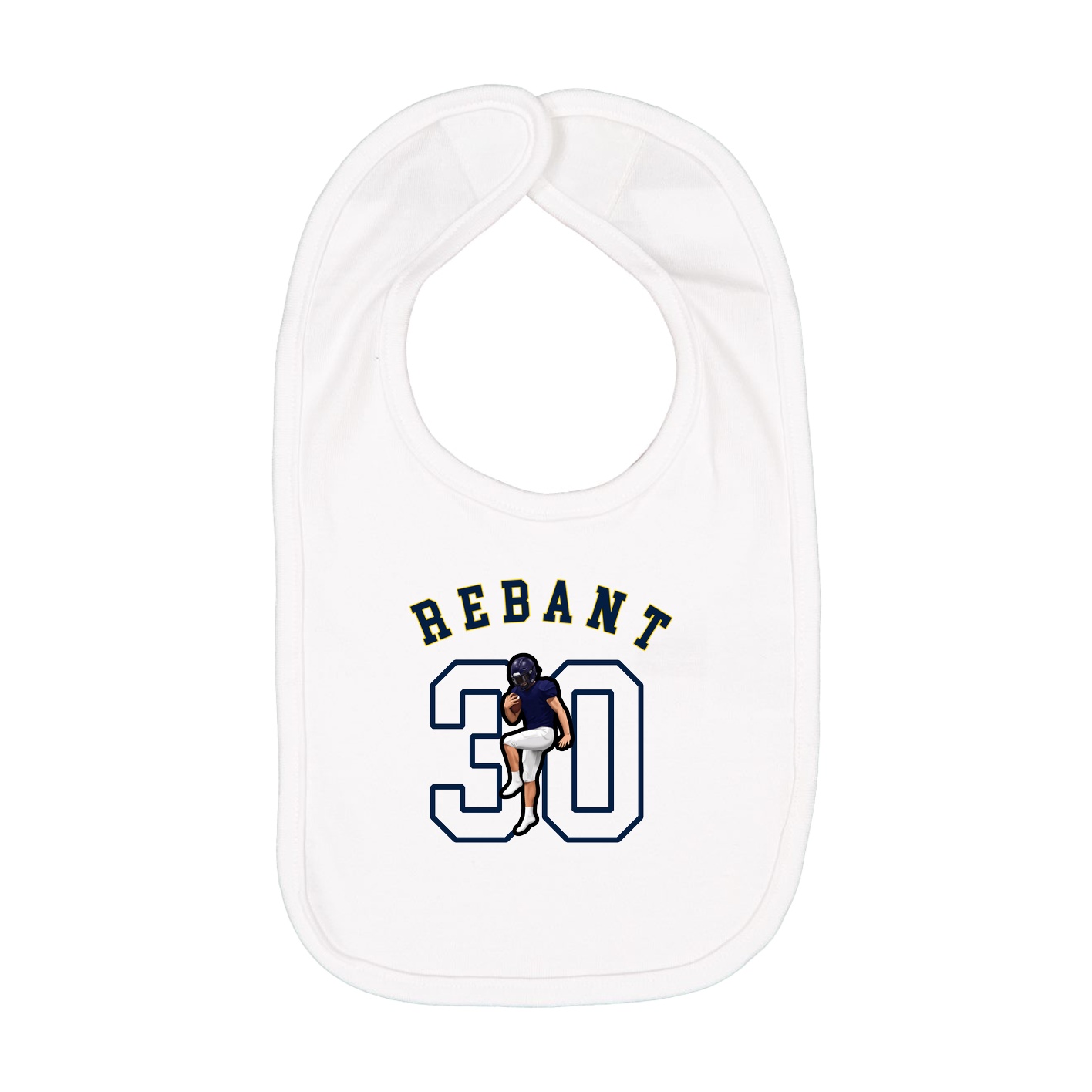 Infant Bib — Shirsey Arch in White