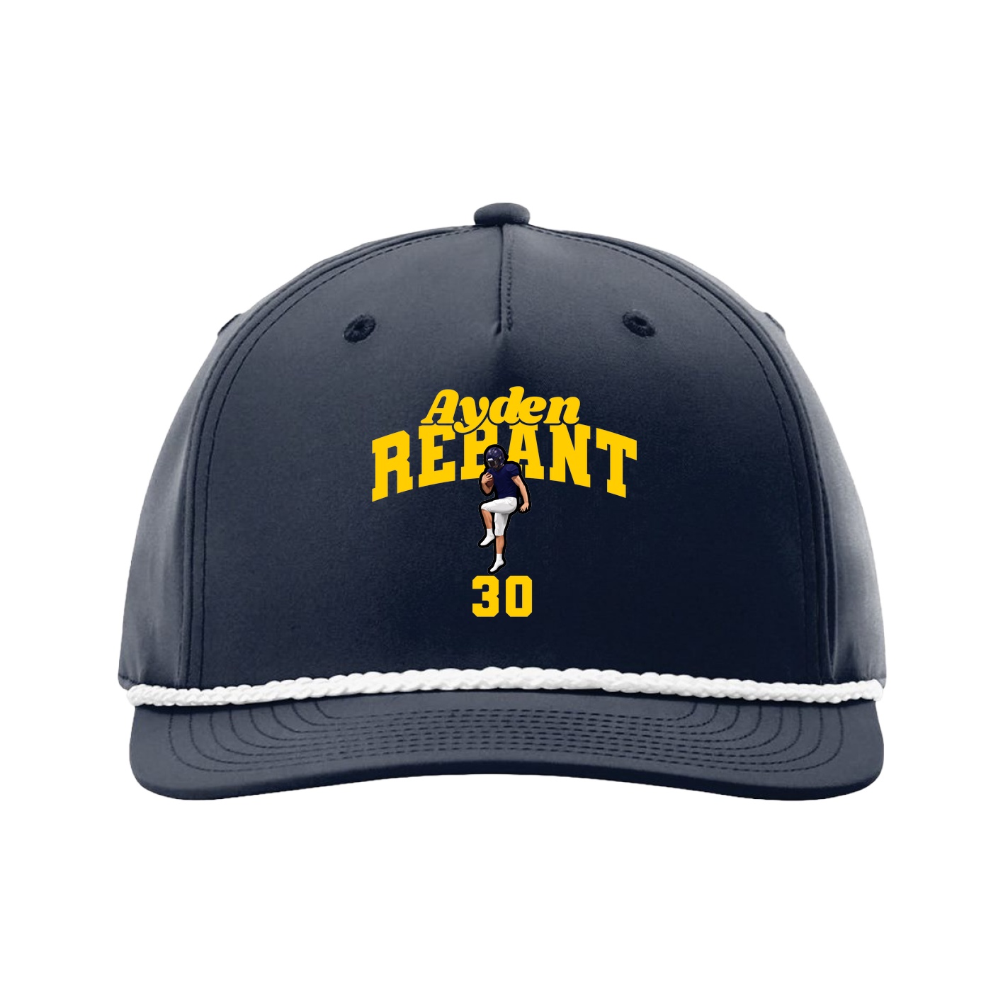 Five-Panel Classic Rope Cap — Signature Arch in Navy