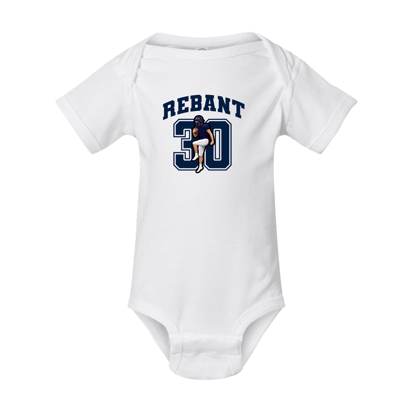 Baby Onesie — Number in White