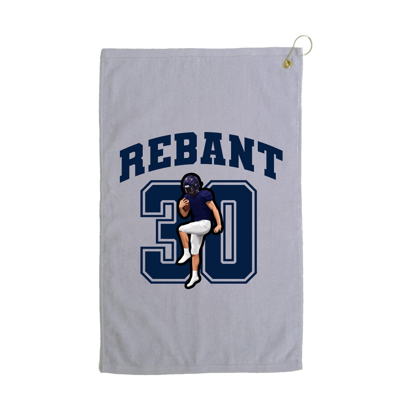 Golf Towel — Number in Grey