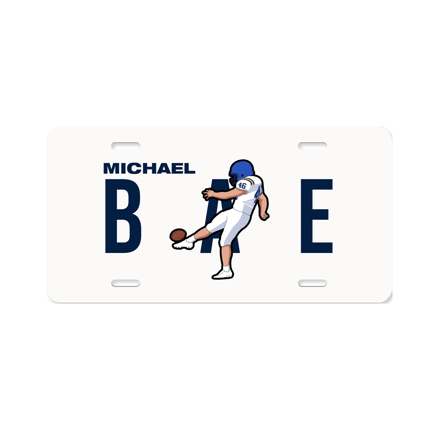 License Plate — Player Name in Classic