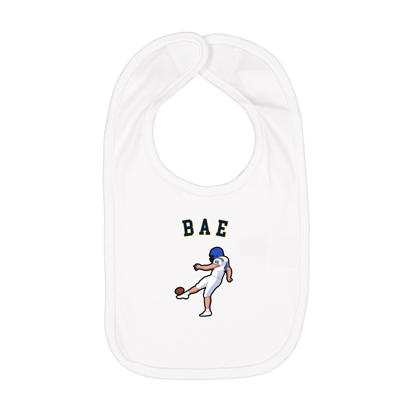Infant Bib — Shirsey Arch in White