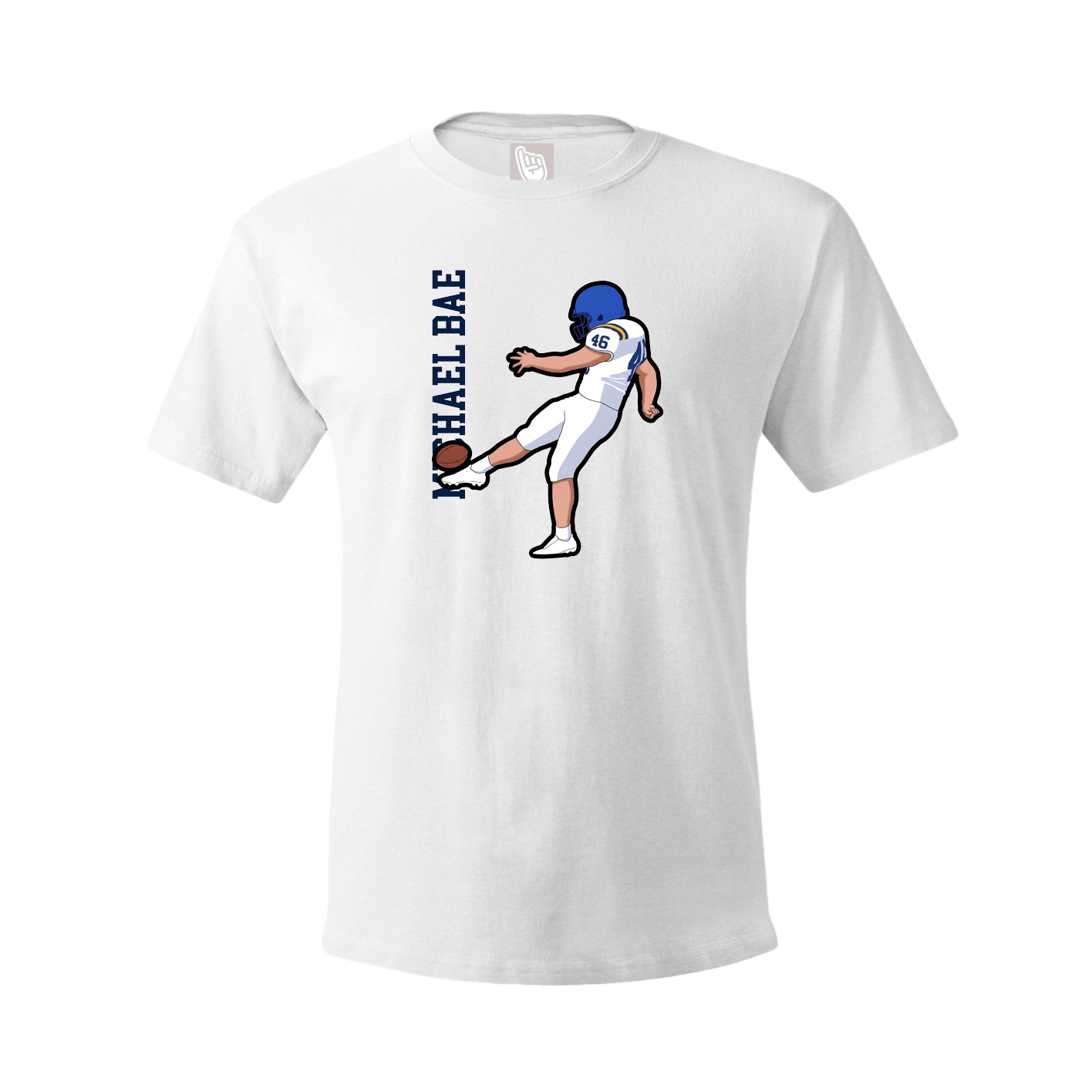 Tee — Name Vertical in White