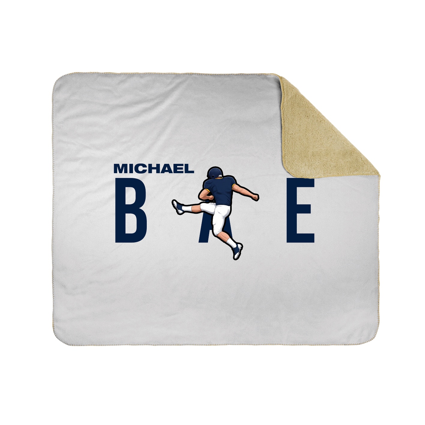Throw Blanket — Player Name in White