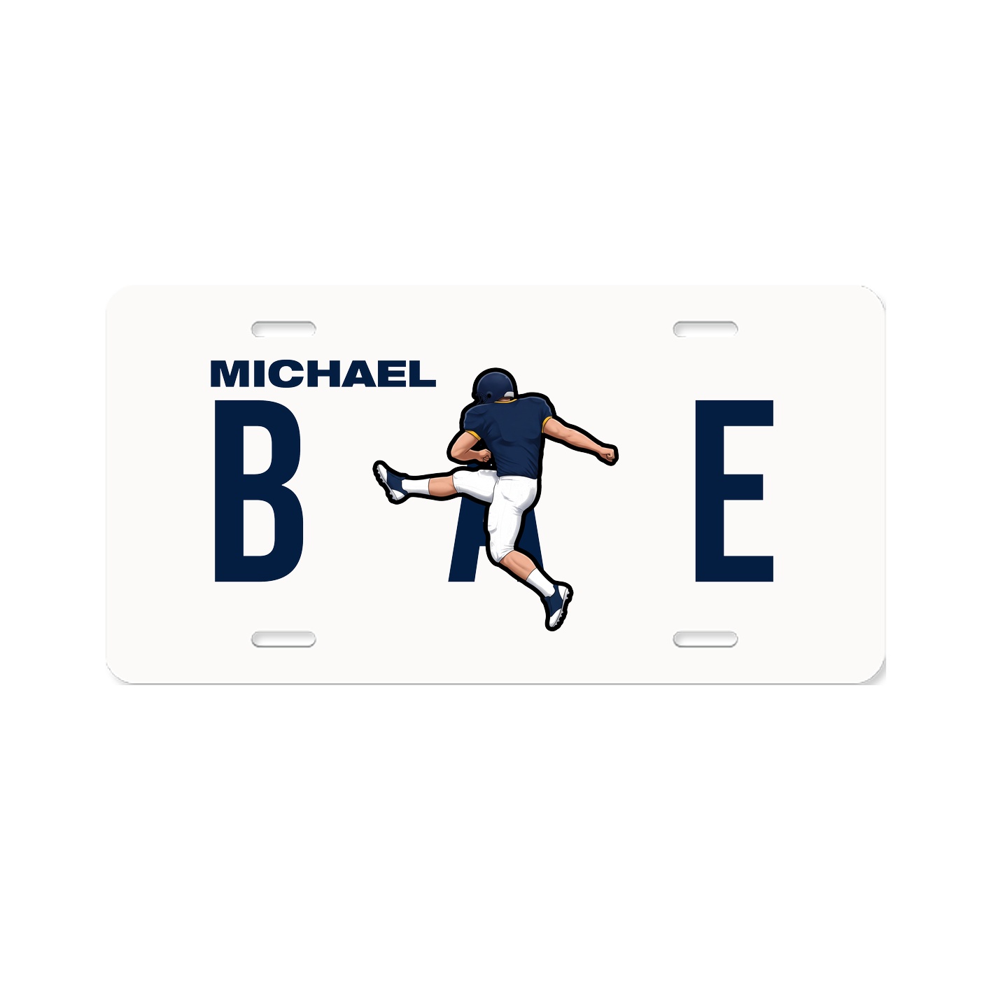 License Plate — Player Name in Classic