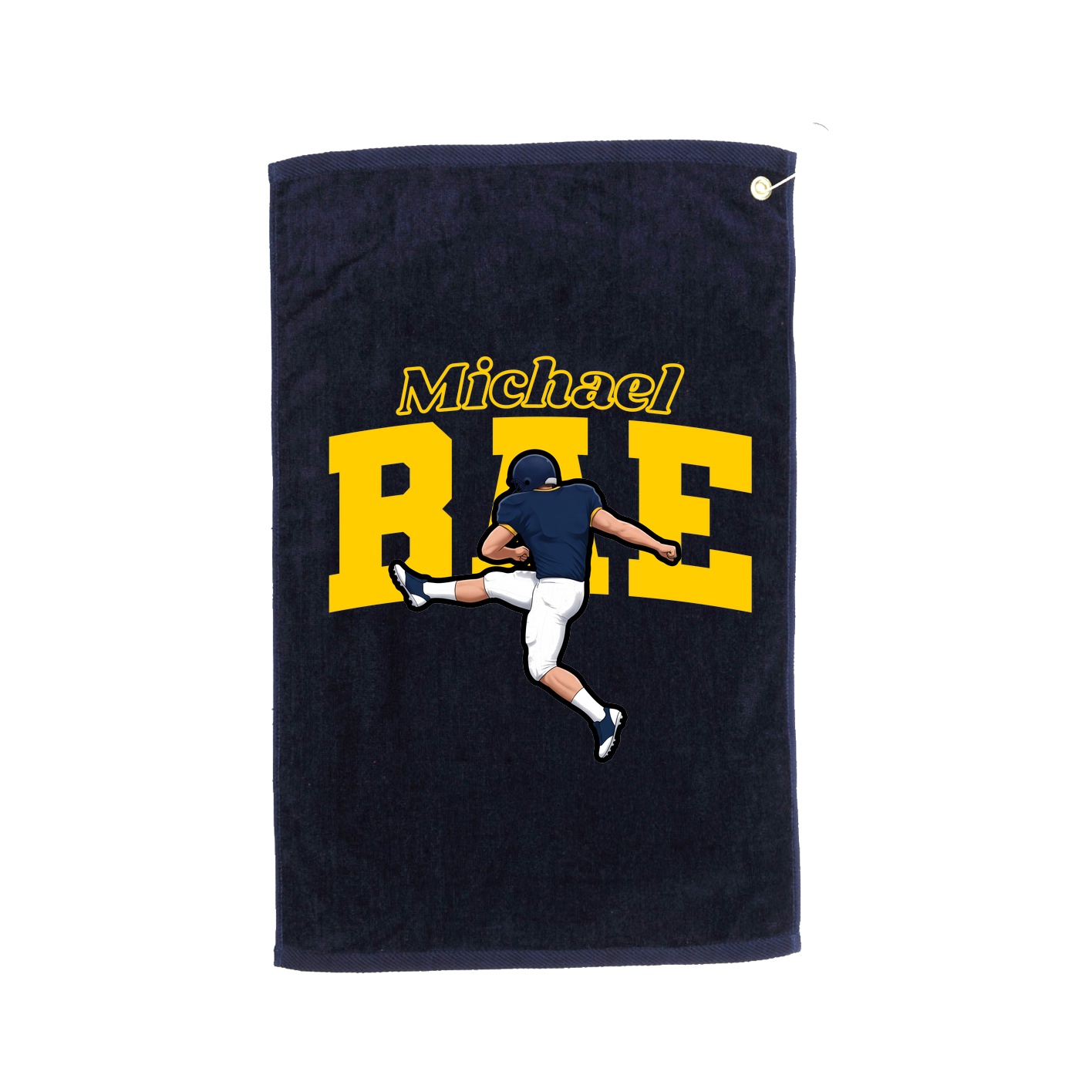 Golf Towel — Name Arch in Navy