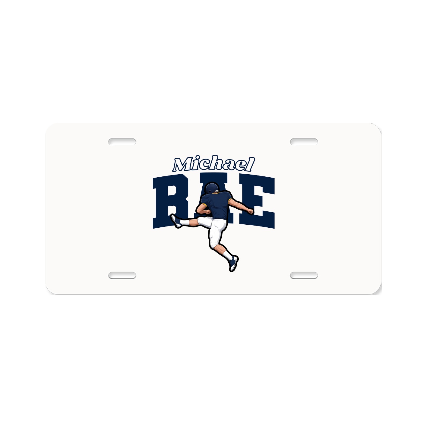 License Plate — Name Arch in Classic