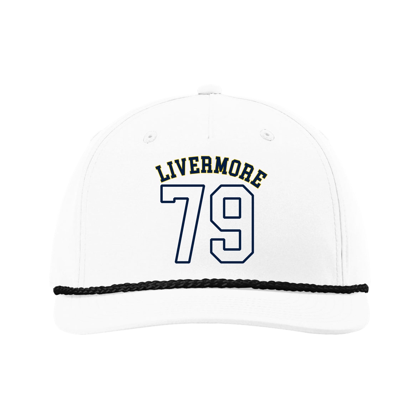 Five-Panel Classic Rope Cap — Shirsey Arch in White