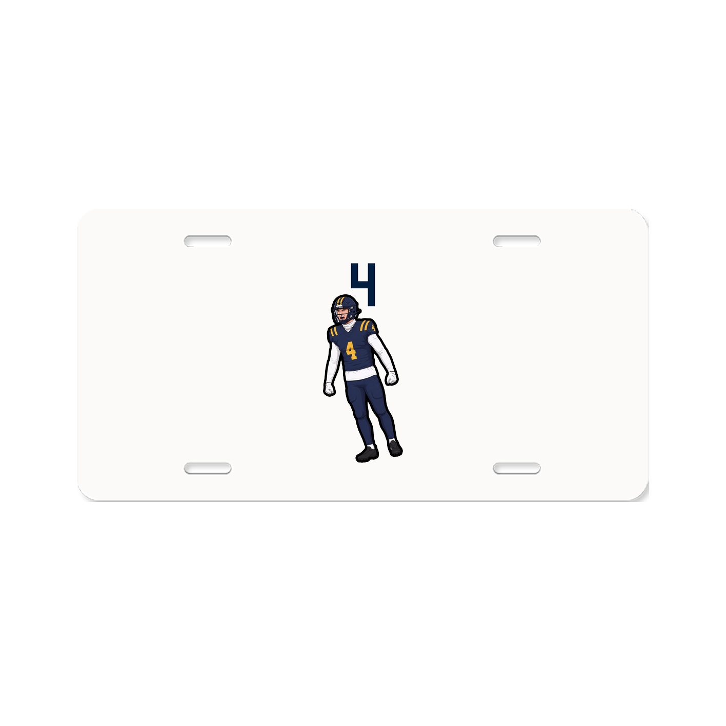 License Plate — Number Top in Classic
