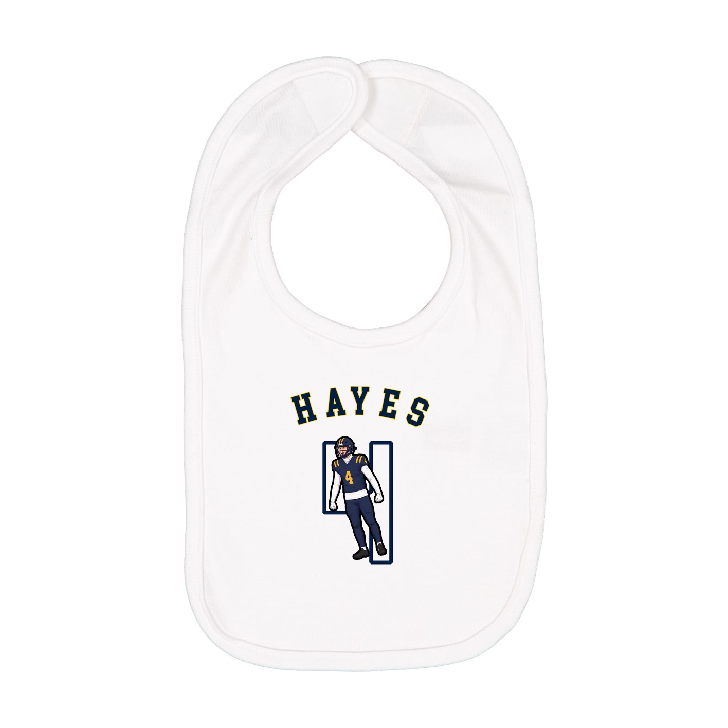 Infant Bib — Shirsey Arch in White
