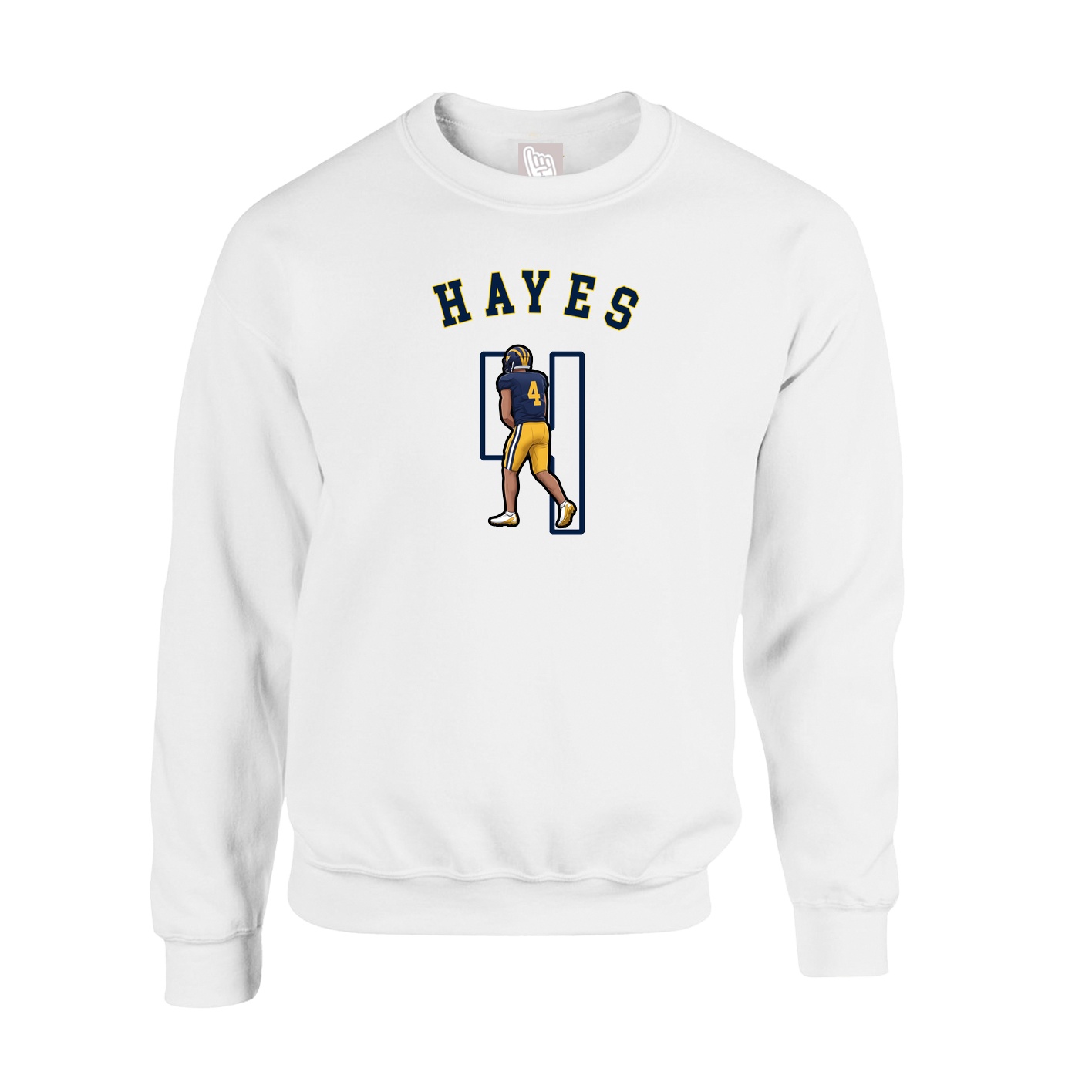 Fleece Crew — Shirsey Arch in White
