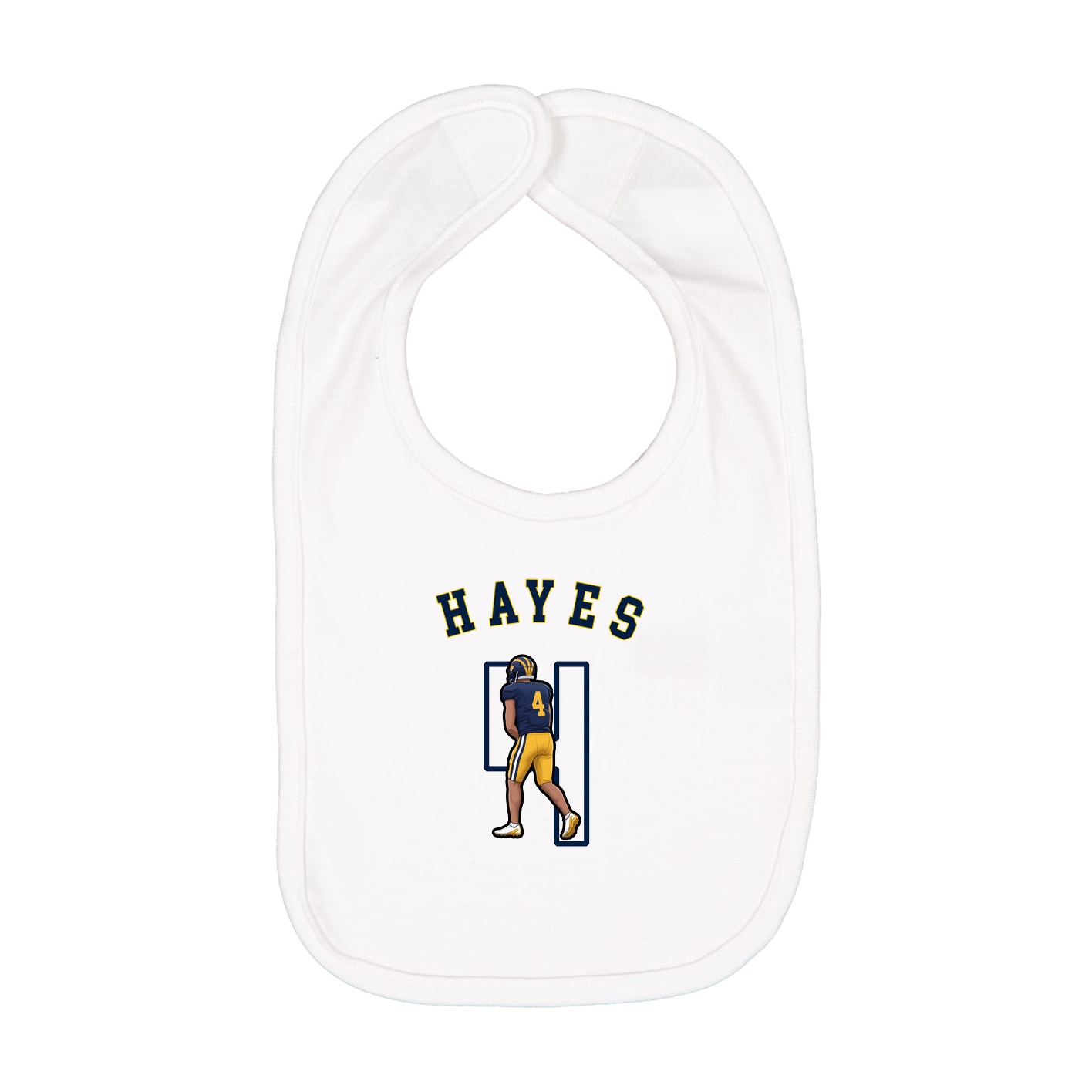 Infant Bib — Shirsey Arch in White