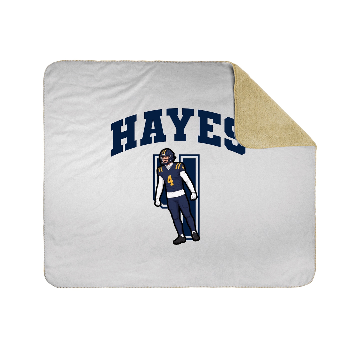 Throw Blanket — Number in White