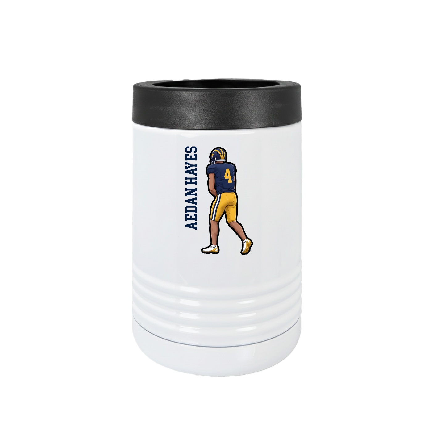 Beverage Holder — Name Vertical in White